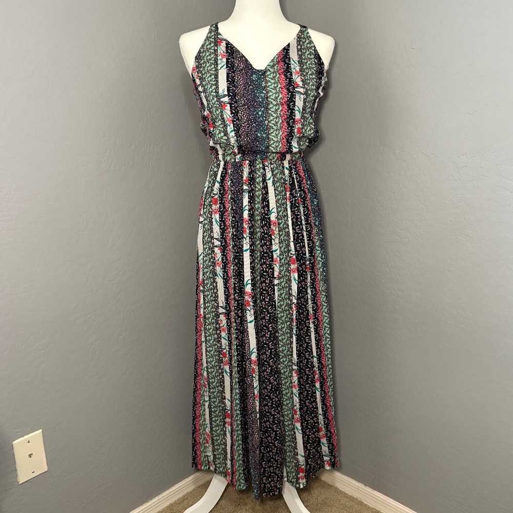 Style & Co. Multi Color Floral Maxi Dress Size Petite Small‎
